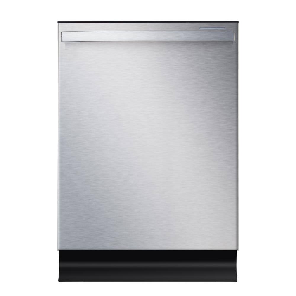 Kalamera 24 in. Top Control Mat Silver Built-in Smart Dishwasher with Finger Print-Resist and Energy Star KWM-2414H