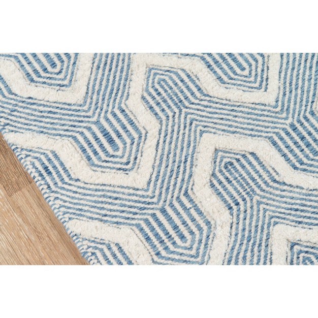 Langdon Prince Hand Woven Wool Area Rug Blue Erin Gates By Momeni