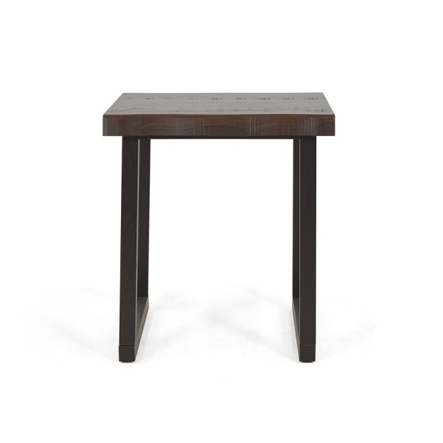 Jennings Live Edge End Table Cherry black Steve Silver Co