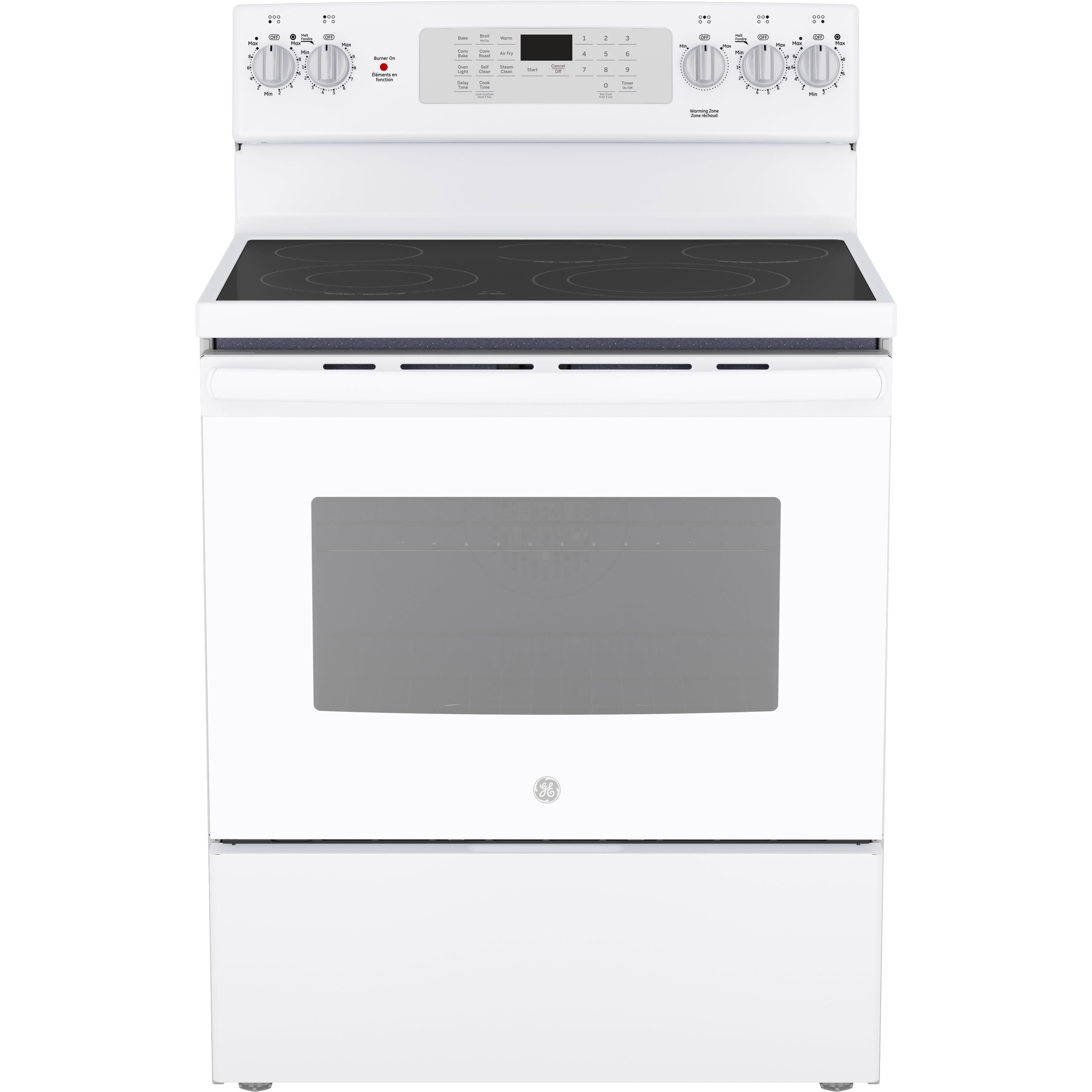 GE 30-inch Freestanding Electric Range with Convection Technology JCB840DVWW