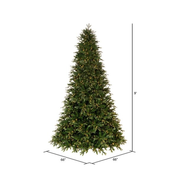 Vickerman 9' x 66 Douglas Fir Artificial PreLit Christmas Tree，DuraLit® Warm White LED Wide Angle Lights.