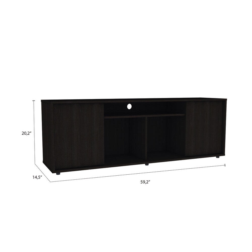 Entertainment Center TV Console Particle Board with Shelf for 65\