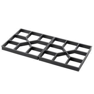 Gardenised Decorative Pavement Mold Cement Form Stamp Walkway Maker Patio Stepping Stone Pavers Reusable Pathway Mould (2-Pack) QI003971.2