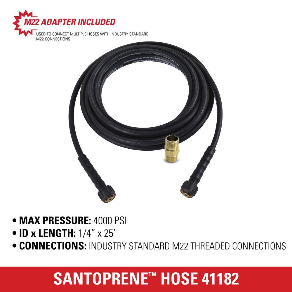 SIMPSON Santoprene 14 in. x 25 ft. Hose Attachment for 4000 PSI Pressure Washers 41182