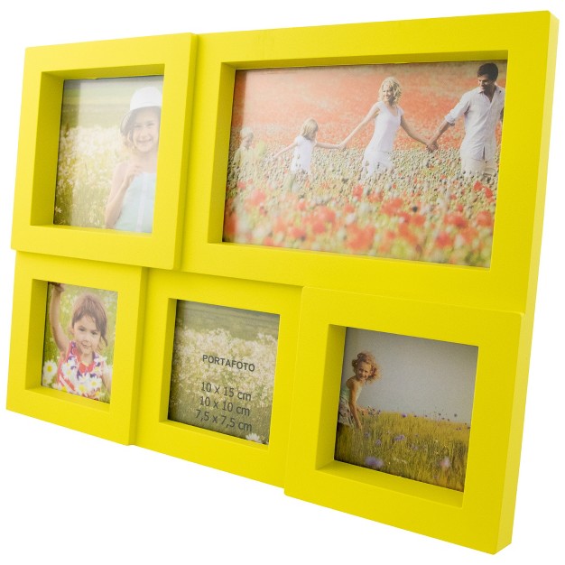 Northlight Yellow Multi sized Puzzled Collage Picture Frame