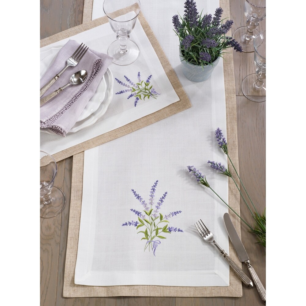 Lavender Design Double Layer Table Runner