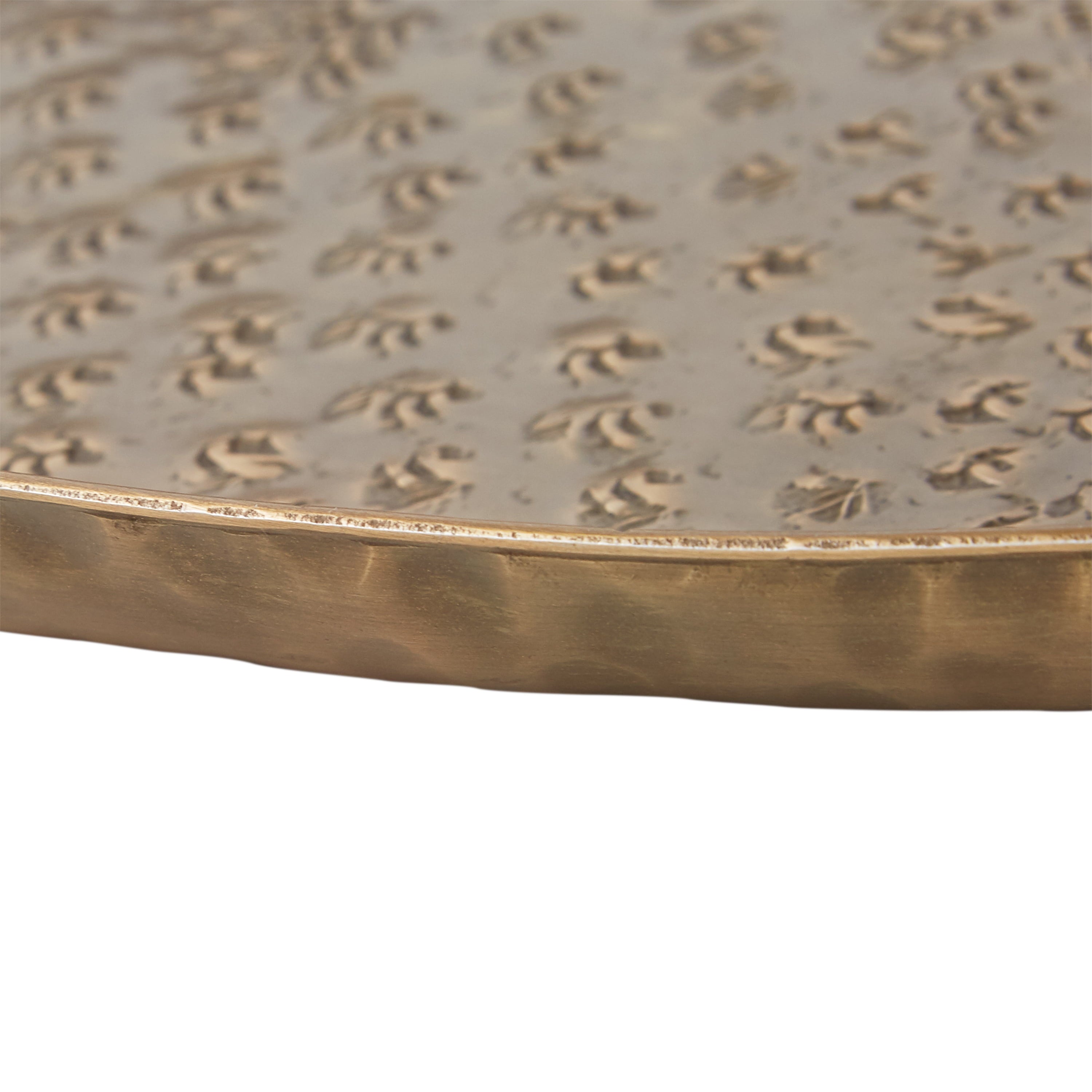 Better Homes and Gardens Medium 14 Round Antique Brass Hammered Metal Tray by Dave and Jenny Marrs