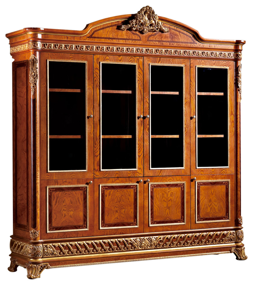 Narcissus 4 Door Bookcase   Victorian   Bookcases   by Infinity Furniture  Houzz