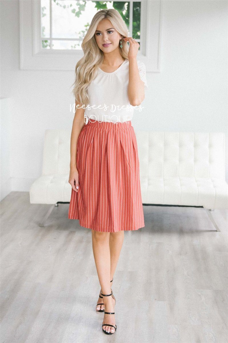 Striped Aline Skirt