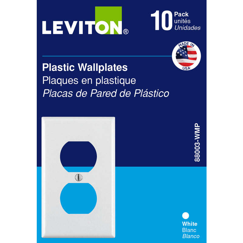 WALLPLAT 1G DPLX WH 10PK