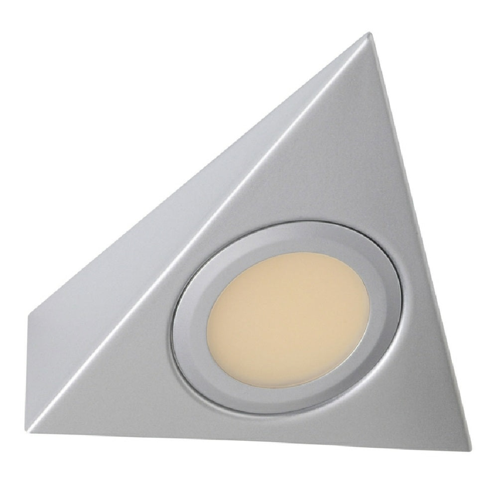 Britalia MDTR3NW 3 Pack Kit LED Stainless Steel Modern Triangular Under Cabinet Light with Driver 100lm 4000k