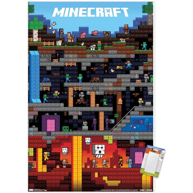 Trends International Minecraft Worldly Unframed Wall Poster Prints