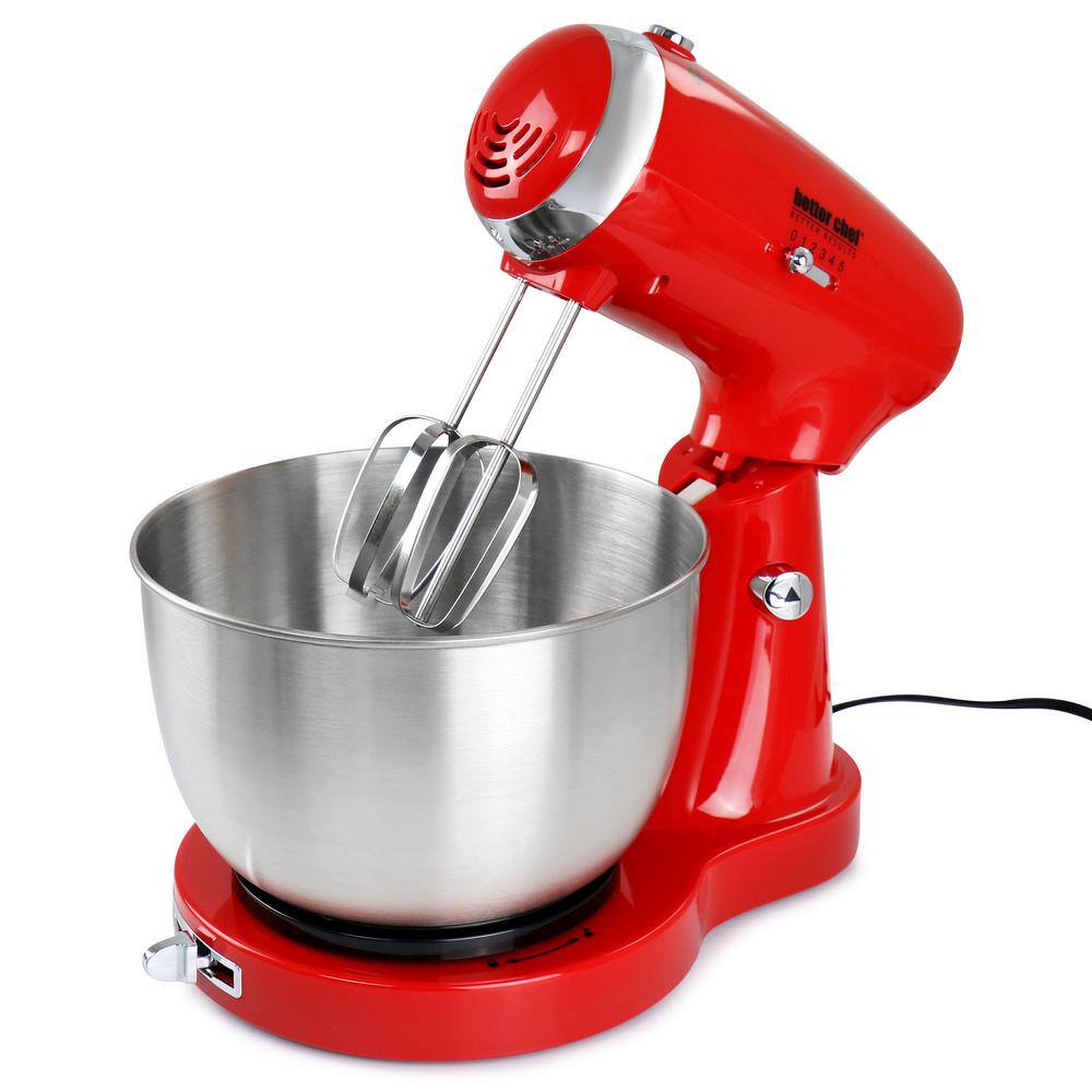 Better Chef 350-Watt MegaMix 5 Speed 3.5 qt. Stand Mixer in Red 985117966M