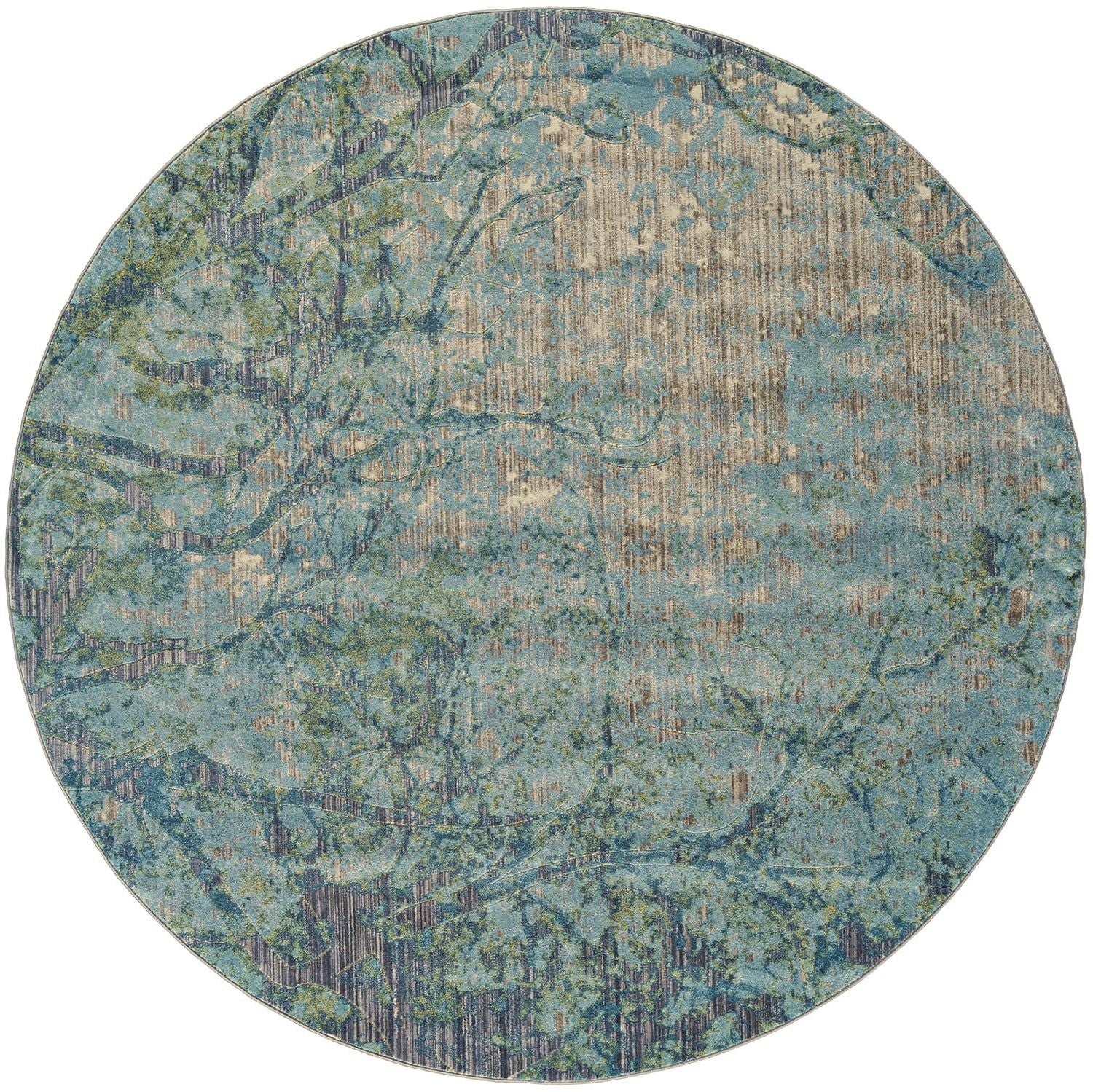 Arsene Blue and Gray Rug by BD Fine