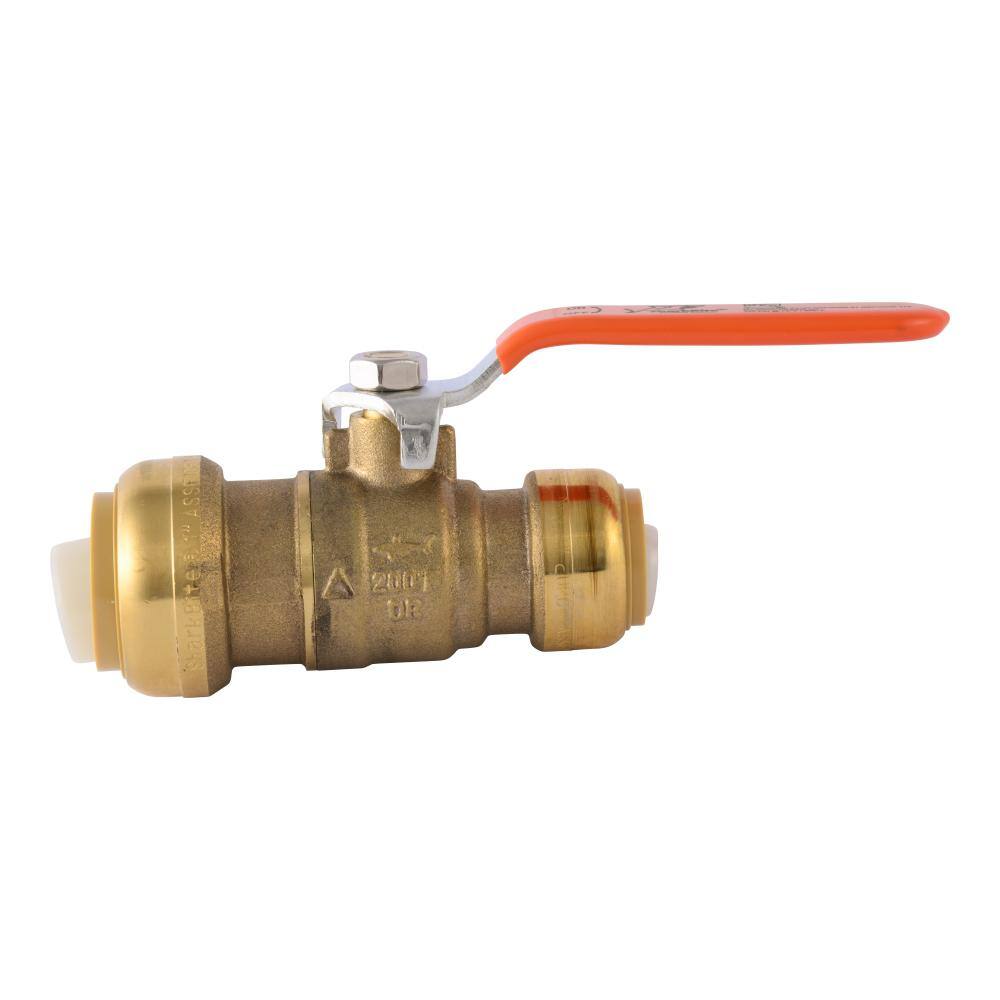 SharkBite 1 in. x 34 in. Push-to-Connect Reducing Brass Ball Valve 22993LF