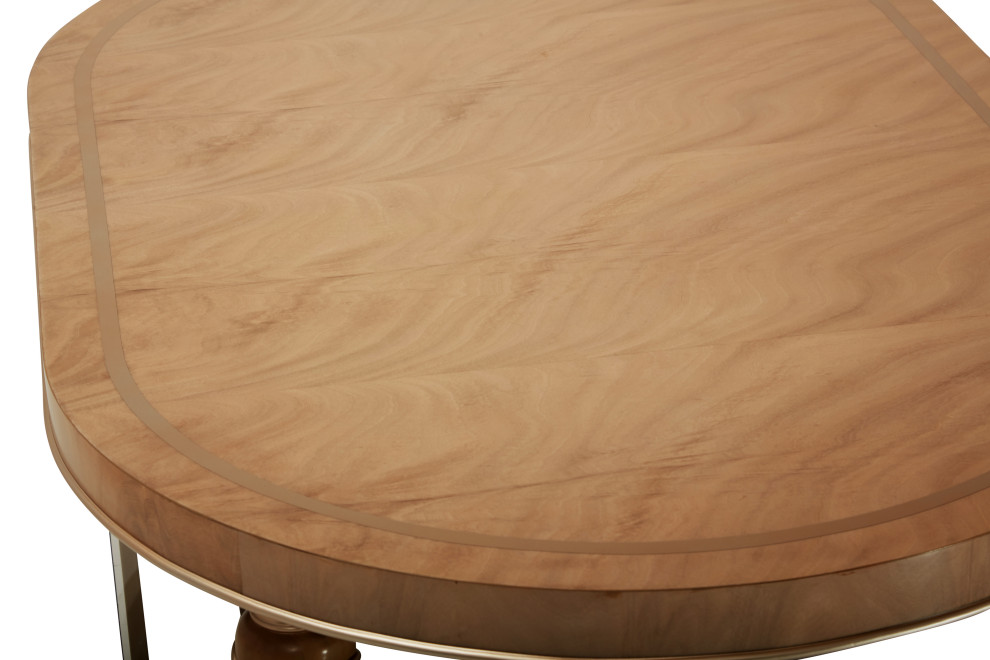 Villa Cherie Oval Cocktail Table   Caramel   Midcentury   Coffee Tables   by Michael Amini  Houzz