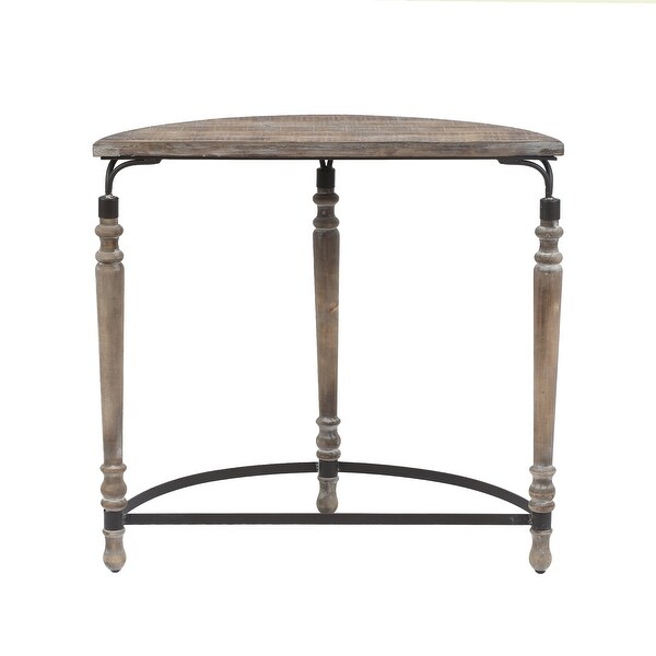 The Gray Barn Robin Road Wood Rustic Half Moon Table