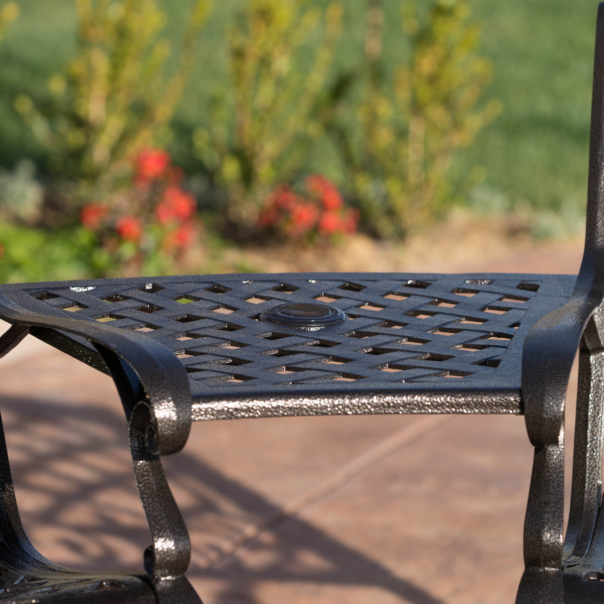 Prague Outdoor Cast Aluminum 2-Seater Set