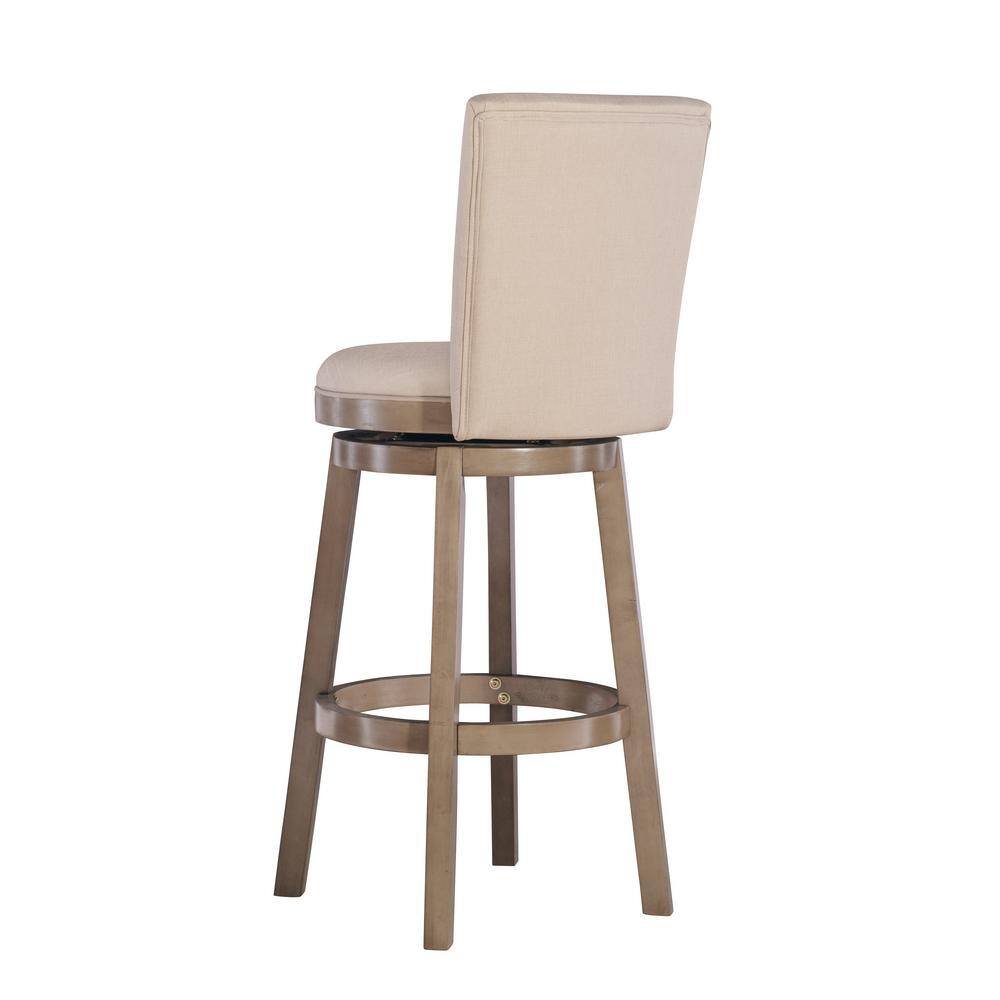 Powell Company Mike 45.5 in. H Big and Tall Rustic Taupe High Back Wood frame Bar Stool HD1732BS21