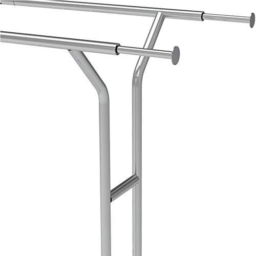 SimpleHouseware Heavy Duty Double Rail Clothing Garment Rack, Chrome