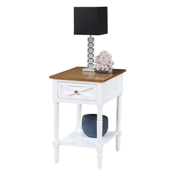 The Gray Barn Cranesbill Country End Table with Charging Station