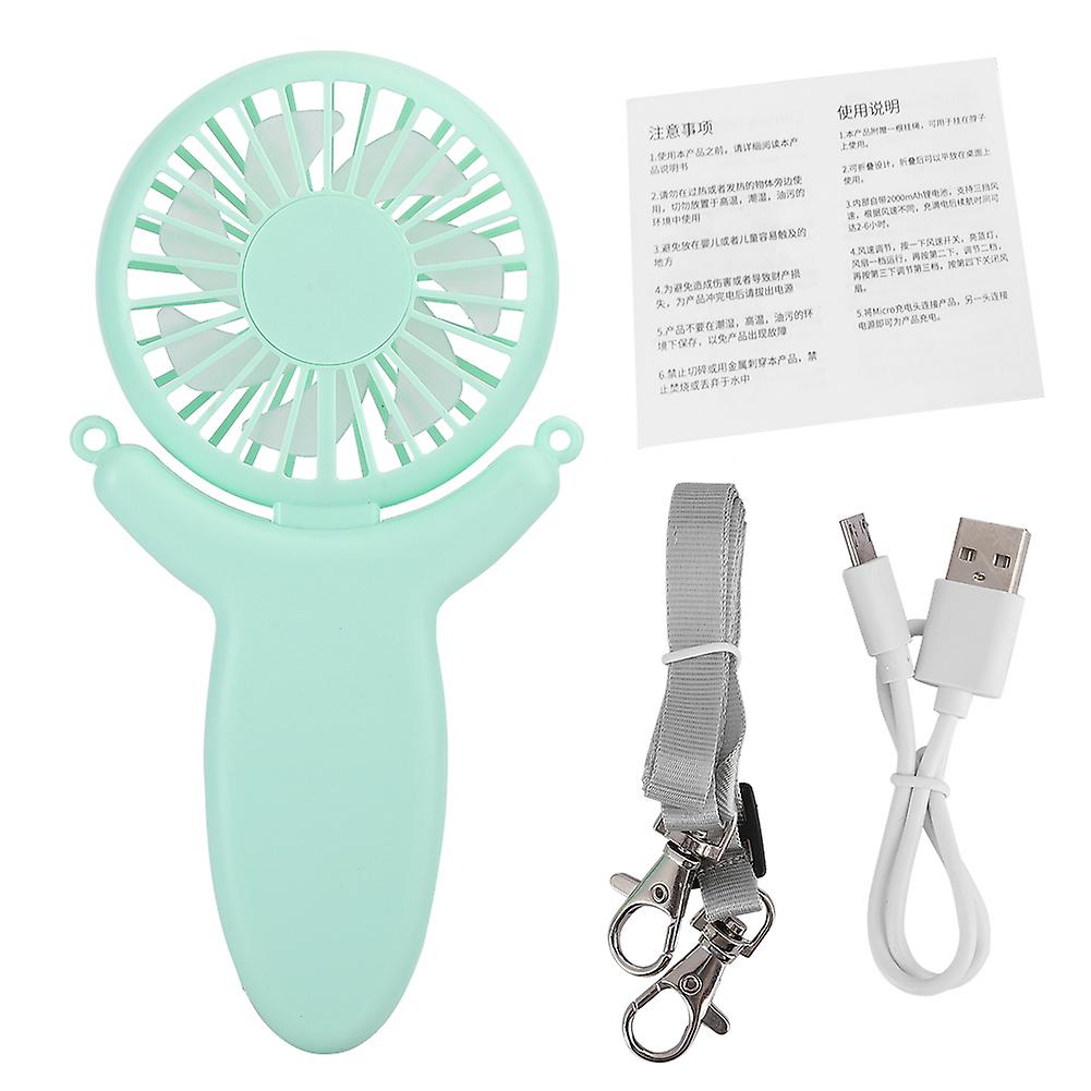 Lanyard Usb Fan Handheld Charging Small Mini Portable Office Desk Bedside Universalgreen