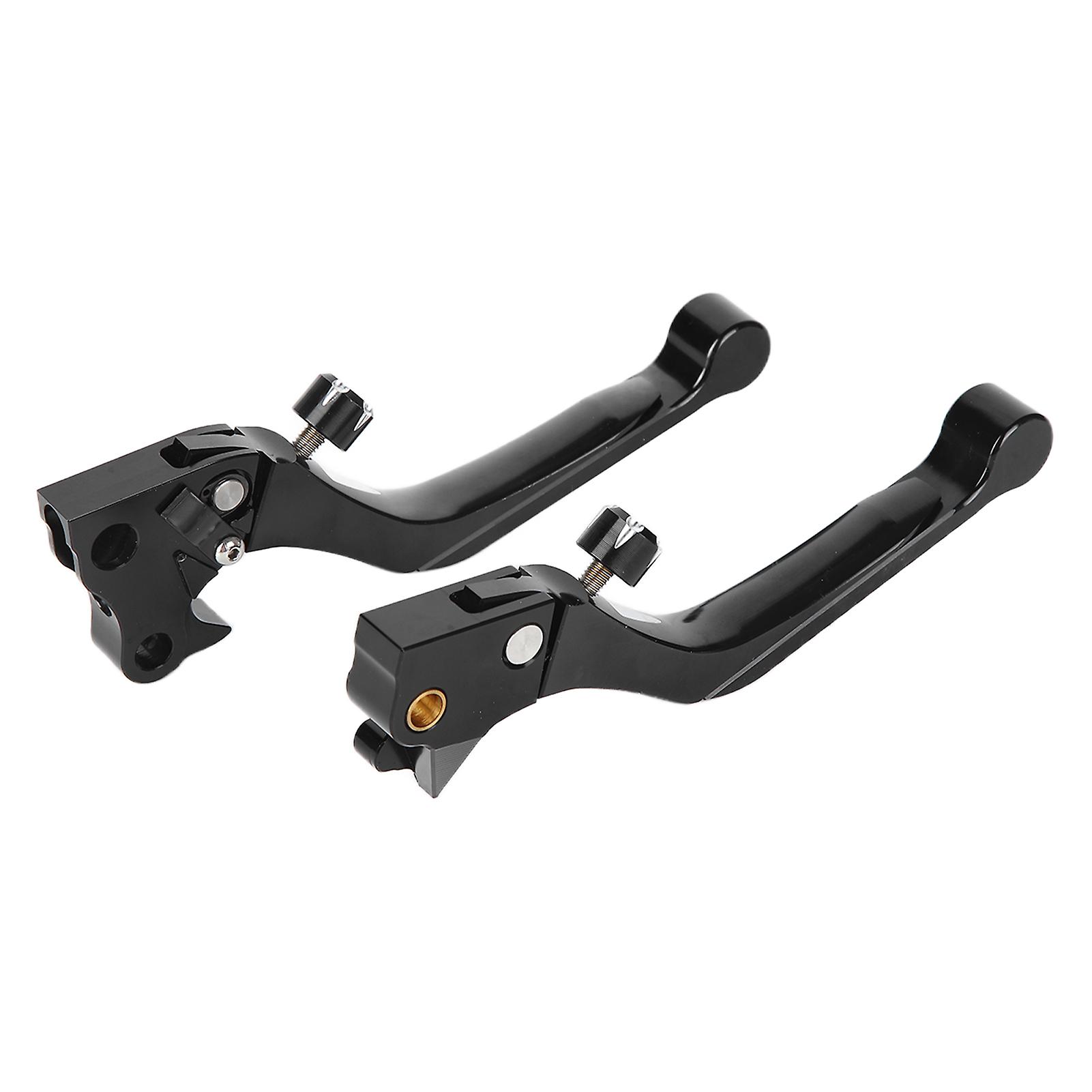 2pcs Motorcycle Handlebar Brake Clutch Lever Aluminum Alloy Black Cnc Machined Durable