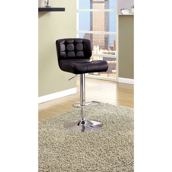 Leatherette and Metal Bar Stool