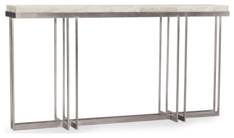 Maklaine Console Table in Cream   Transitional   Console Tables   by Homesquare  Houzz