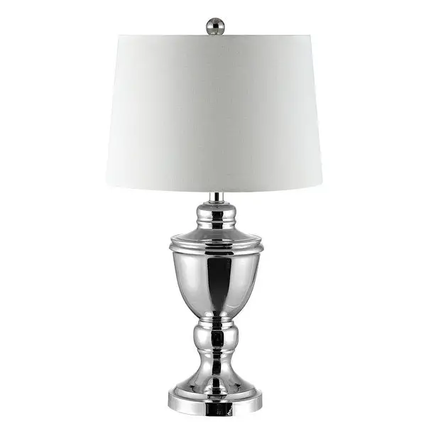 SAFAVIEH Lighting 27-inch Ressa Polished Nickel LED Table Lamp - 15