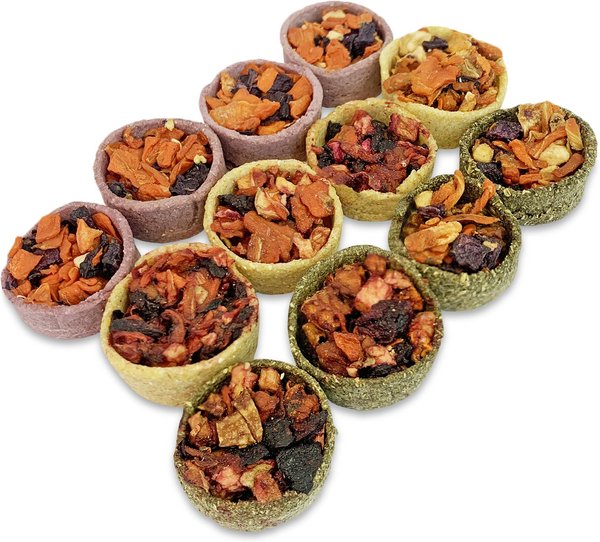 Exotic Nutrition Fruit and Veggie Tarts Small PetTreat， 1-oz bag， 12 count