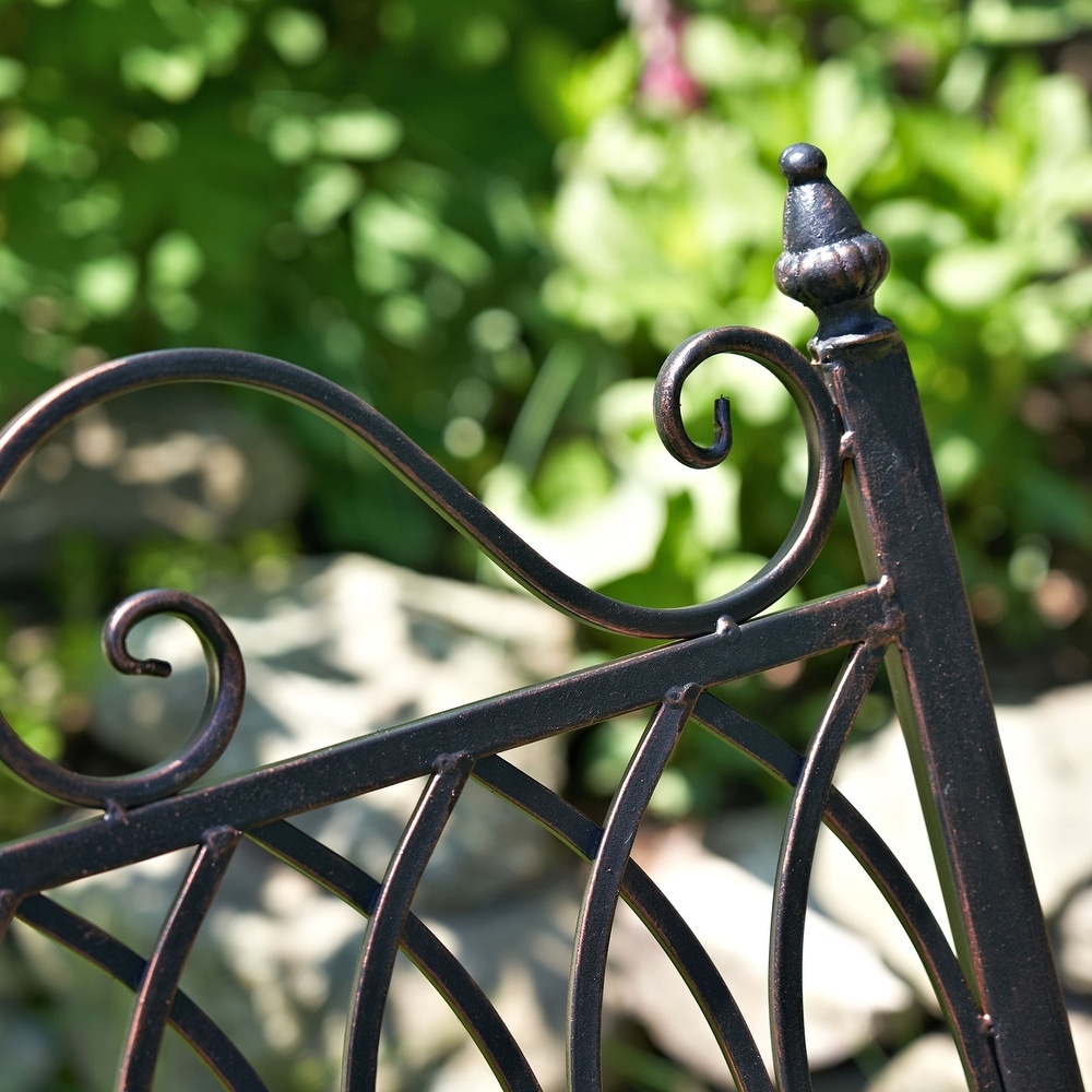 Iron Rocking Garden Bench \