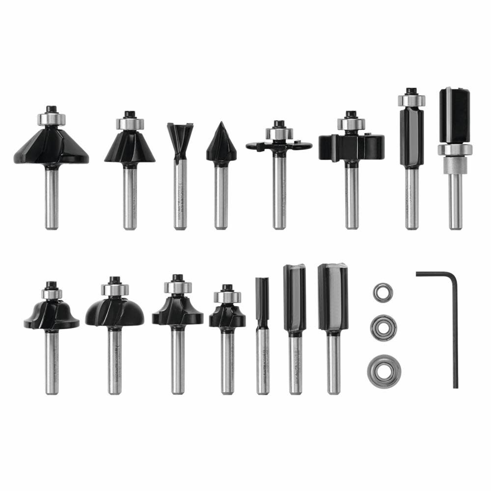 Bosch Carbide Tipped Wood Router Bit Set 15pc RBS015MBS from Bosch