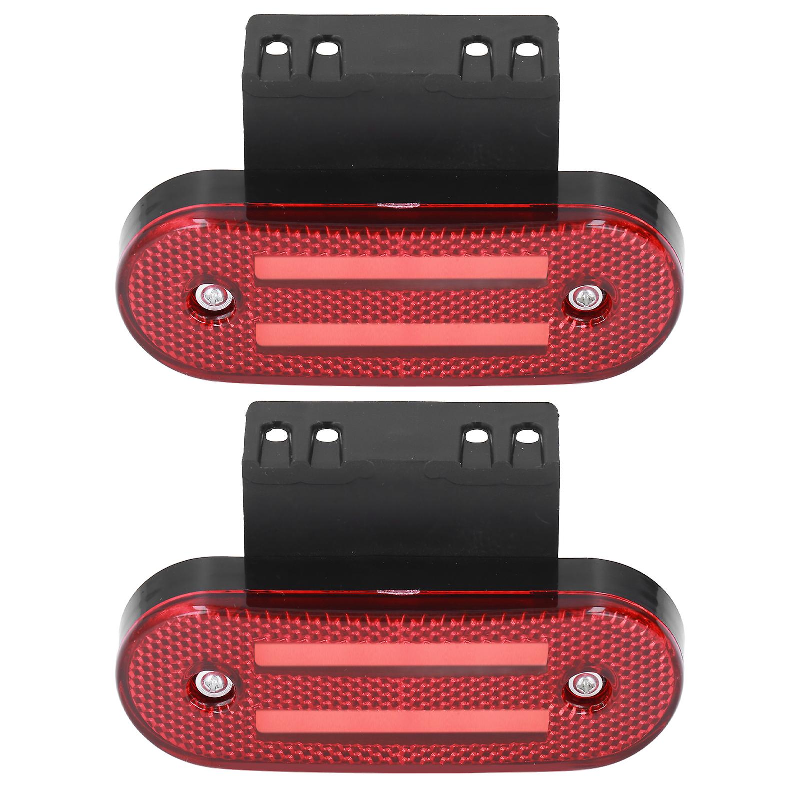 2pcs/set Led Side Marker Light 1000lm Red Turn Signal Indicator Universal For 1224v Trailer Truck Boat