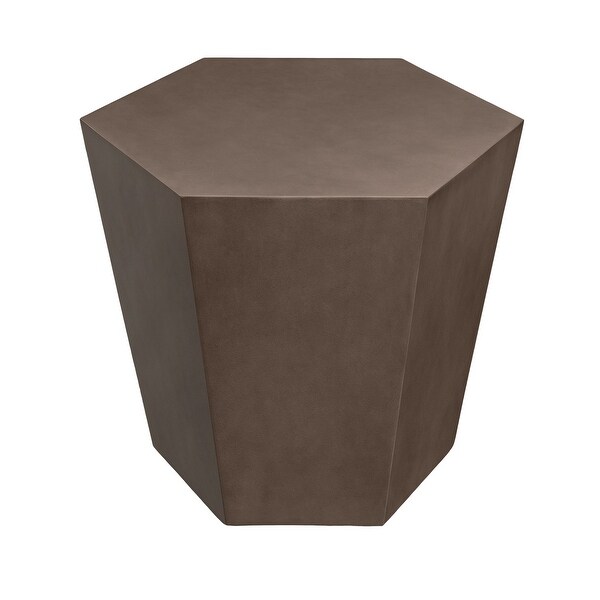 UPHA Outdoor 24inch Concrete Accent Side Table，Coffee Table