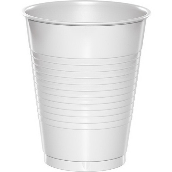 Creative Converting 28000081 White Plastic Cups