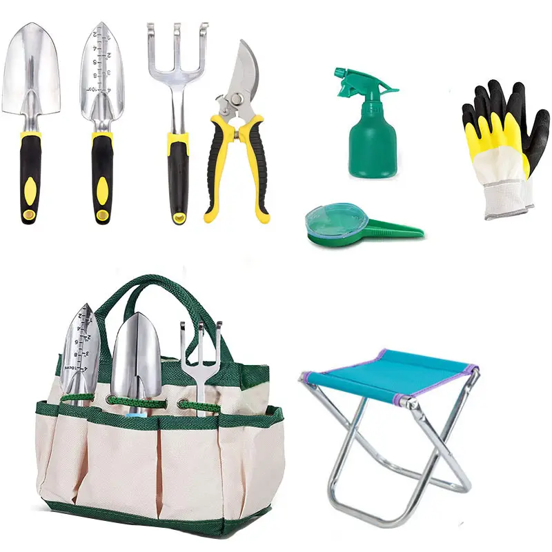 Garden Hand Tools Set 11 PCs Premium Aluminium oy Durable Gardening Tools with Tote Bag Gardening Gifts for Women Men Kids