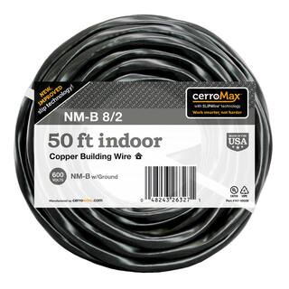 Cerrowire 50 ft. 82 Black Stranded CerroMax SLiPWire CU NM-B with G Wire 147-4002B