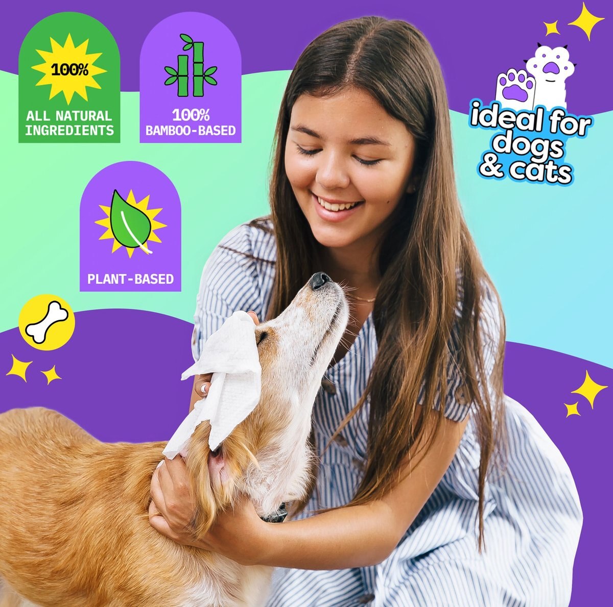 Pogi's Pet Supplies Deodorizing Wipes for Dogs and Cats