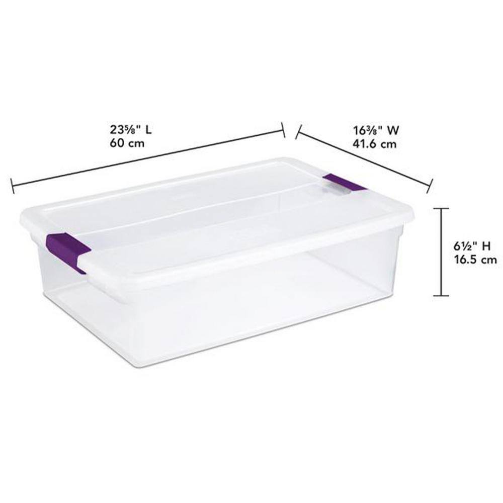 Sterilite 17551706 32 Qt. Clear View Storage Container (6-Pack) 6 x 17551706