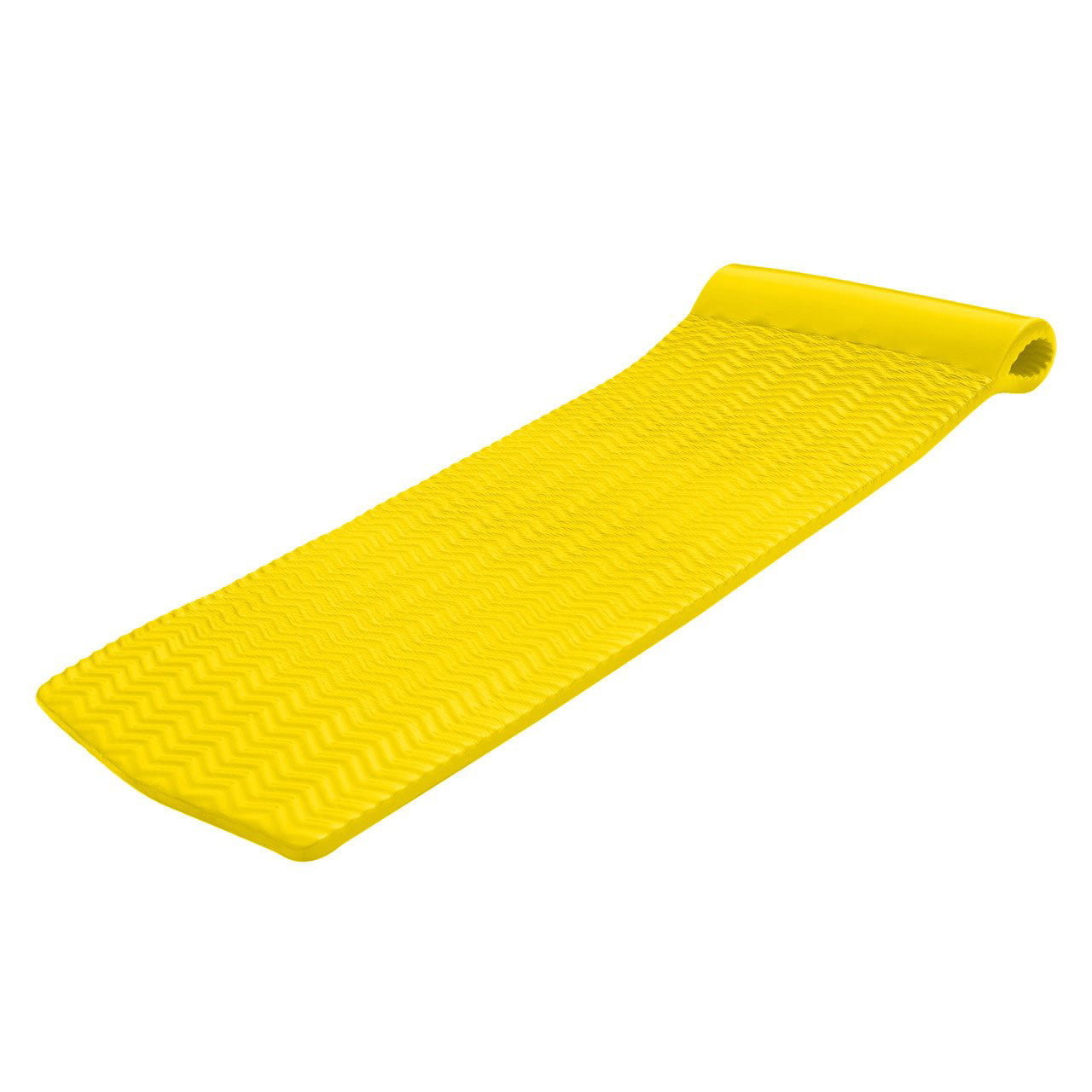 TRC Recreation Serenity 70 Inch Thick Foam Mat Raft Lounger Pool Float， Yellow