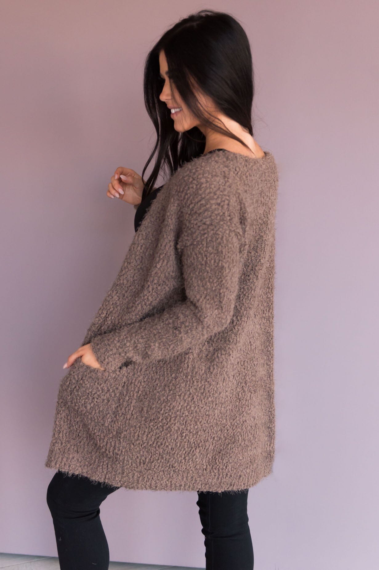 Soft & Cuddly Modest Sweater Cardigan