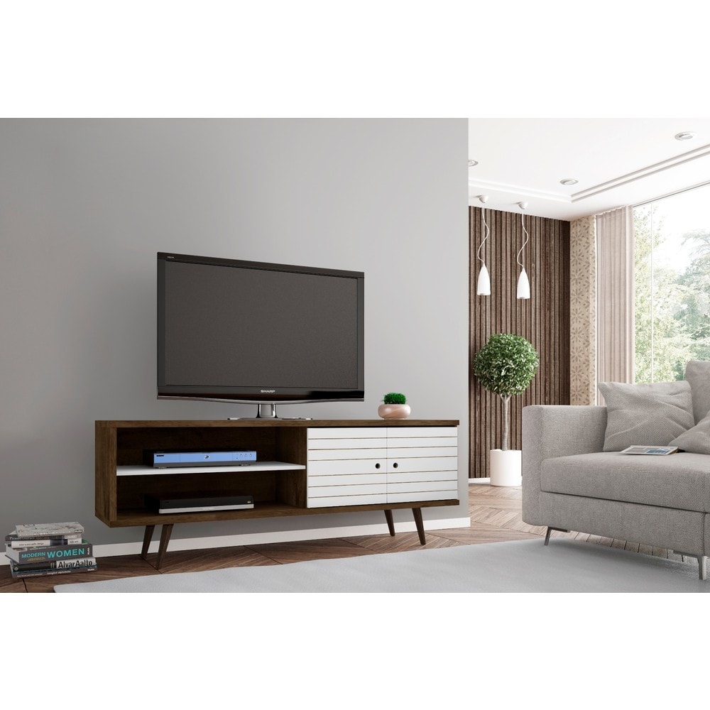 Manhattan Comfort Sortland Wooden Modern Media Cabinet Console