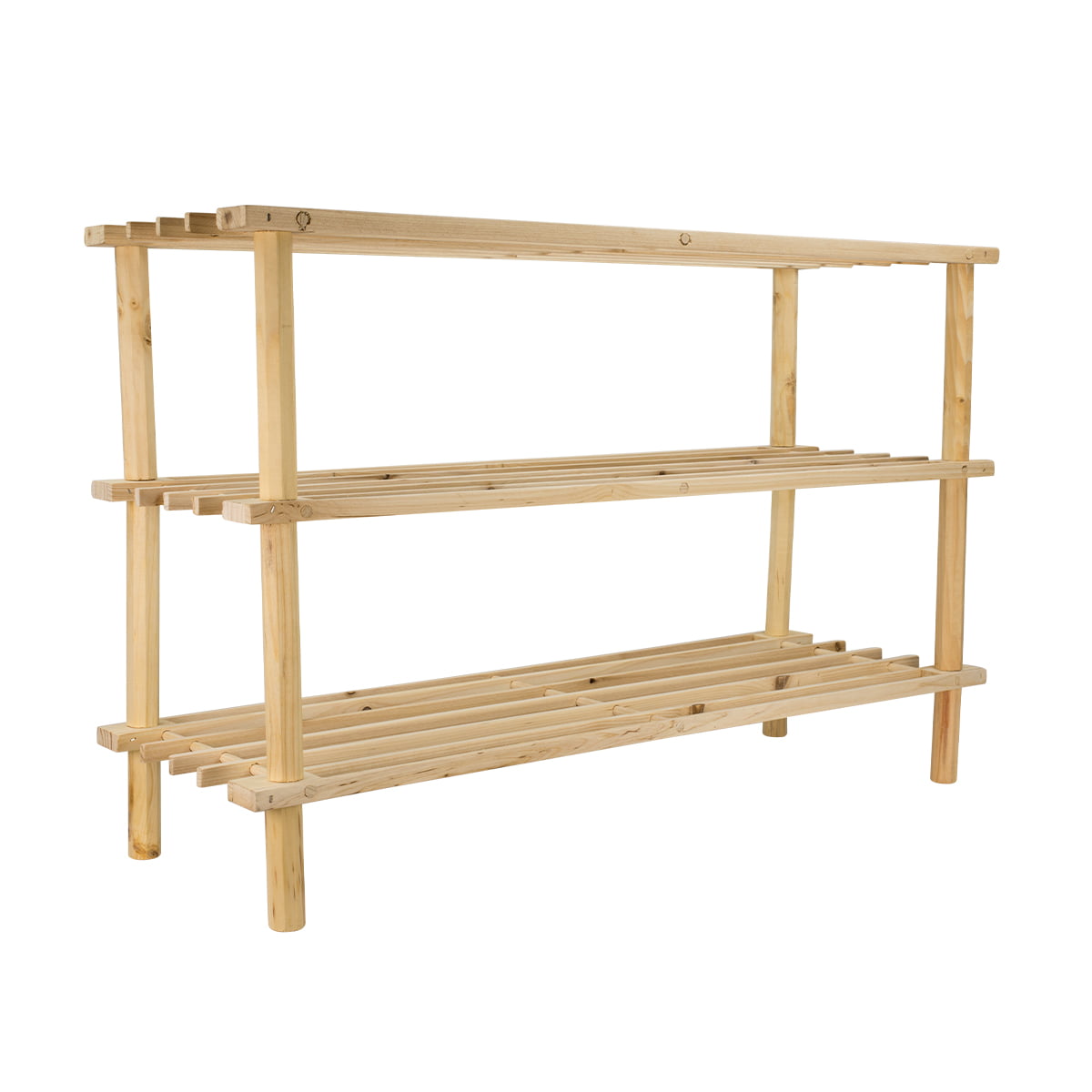 Home Basics 3 Tier Wooden Shoe Rack