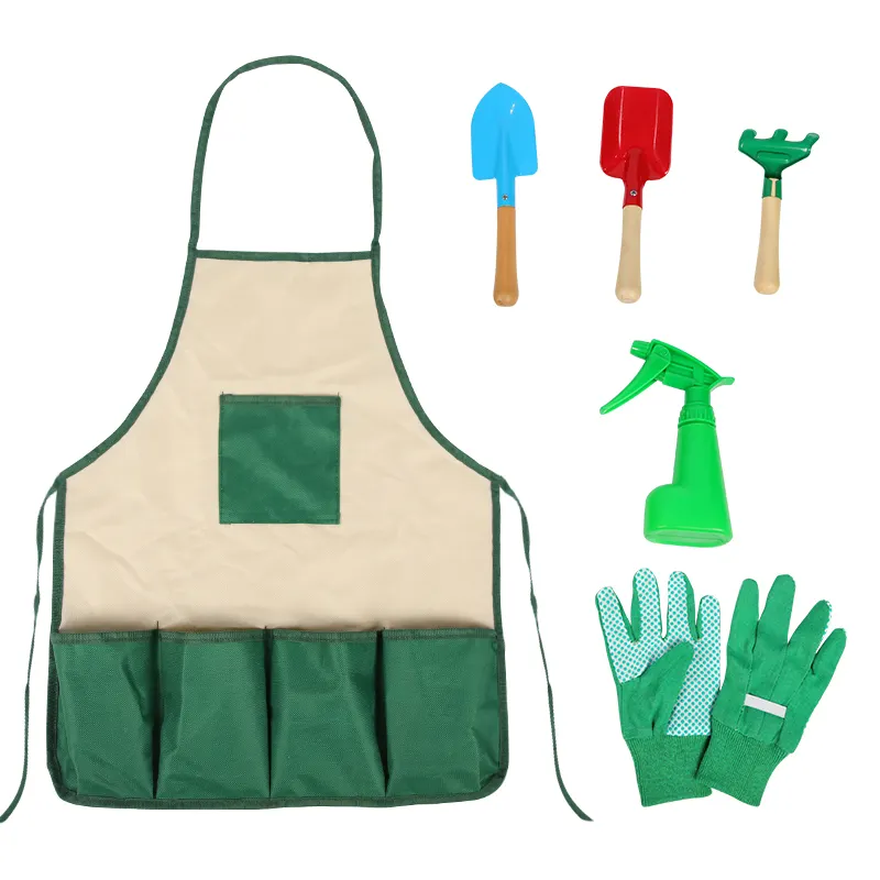 Little Gardener Tool Set with Garden Tools Apron for Kids Gardening