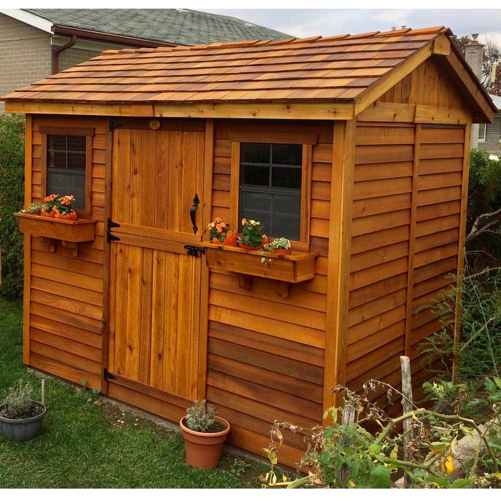 Outdoor Living Today Cabana 6 ft. x 9 ft. Western Red Cedar Garden Shed CB96