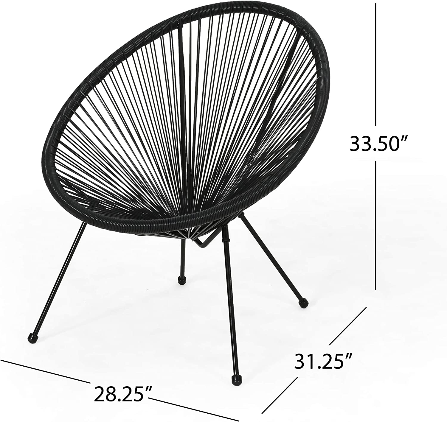 Williamspace Outdoor Hammock Weave Chair with Steel Frame, Patio Chair Set of 2 Weave Lounge Chair Sun Oval Chair Indoor Outdoor Chairs