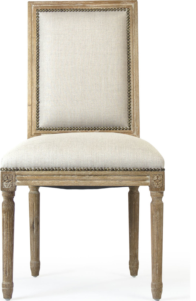 Louis Side Chair  Hemp Linen   French Country   Dining Chairs   by HedgeApple  Houzz