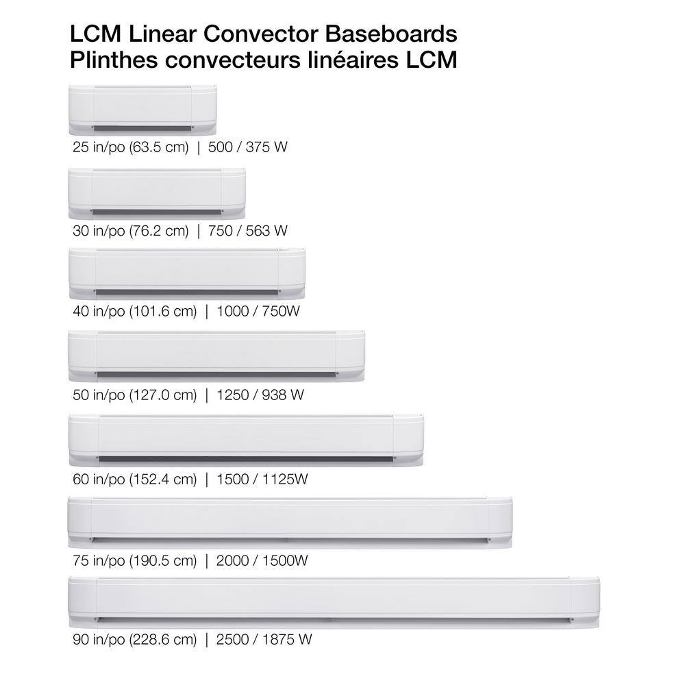 Dimplex 40 in. 1000750-Watt 240208-Volt Linear Convector Baseboard Heater 400001258