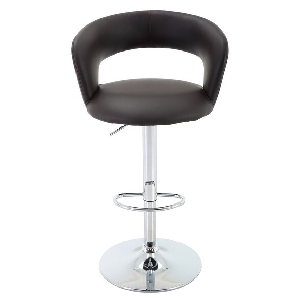 Brage Living Soho Adjustable Height Bar Stool， Coffee Bean Brown